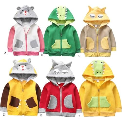 Kids Jackets Hooded Zipper Windbreaker Children Print Coat Hoodiesy Girl Spring Jacket