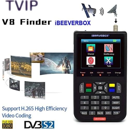 IBRAVEBOX V8 Finder DVB-S2 / S FTA Digital Satellite Finder 3.5 inch LCD Satellite Finder Digital Satellite Signal Finder Meter