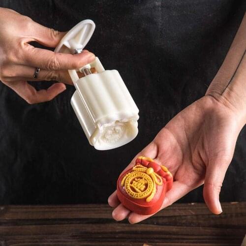 Moon Cake Decorating Tools Baking Tool Accessories Set Oriental Pastry Chinese Style Mooncake Mold Hand Pressure Fondant