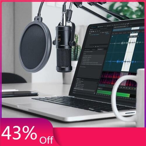 ZINGYOU Condenser Microphone Professional Sound Record Studio Mic For Computer With Arm Holder Original Microphone 901