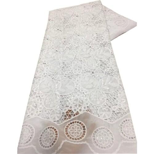 SJ Lace Design Fabric African Guipure Lace Fabric 2021 Latest Nigerian Cord French Milk Silk Lace Fabric For Party Dress x5-73