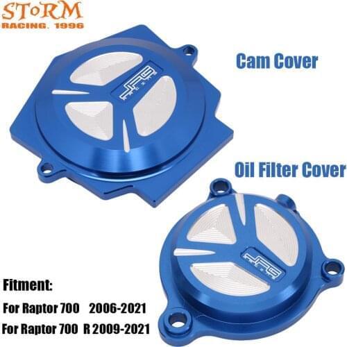 CNC Motorcycle Cam Cover Guard Oil Filter Cover For Yamaha Raptor 700R YFM700R 06-2021 Raptor 700 YFM700 2009-2021 YFM 700 700R