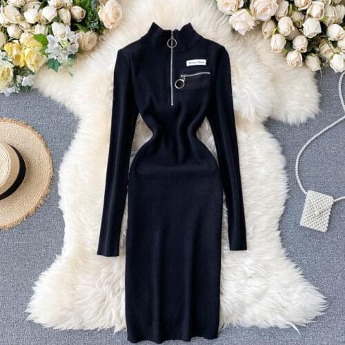 Модные вязаные платья LIMINDSPCXQQ China At AliExpress