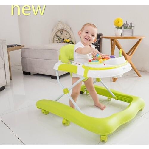 Prevent Rollover Baby Learning Walker Multi-function Music U Shape Baby Walker with Driving Belt