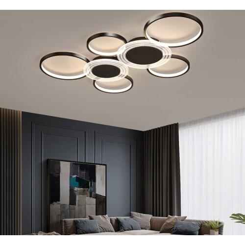New Simple living room led ceiling lamp Brightnes Dimmable bedroom dining room modern home Wrought iron Indoor Lighting lamps