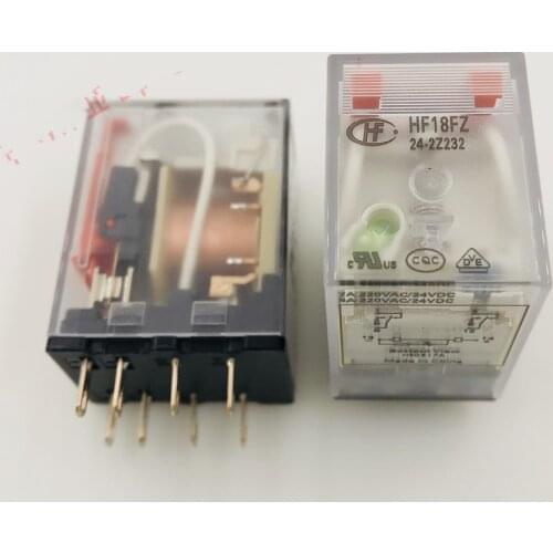 HF18FZ-24-2Z232 024VDC 8pin 7A LED relays new orginal