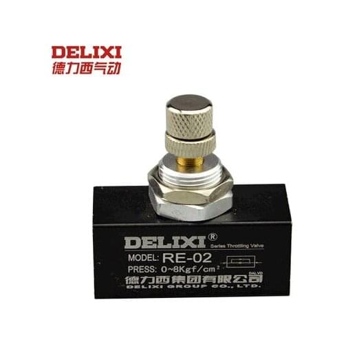 DELIXI Pneumatic Flow Control Valve RE-01/02/03/04 thread 1/8" 1/4" 3/8" 1/2" inch BSP air check valve