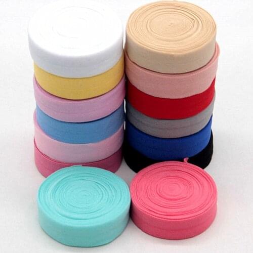 Fold Over Elastic Band 2cm Soft Rubber Band 20mm Multirole Spandex Ribbon Sewing Lace Trim Waist Band Garment Accessory 5 Yards