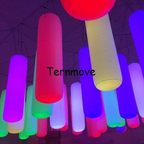 LED Tube Fly Guy Puppet Advertising Interactive led Toy Inflatable lighting Pillar hanging Sandbag Shape Balloon