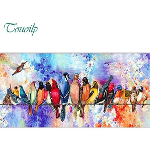 TOUOILP Full Square/Round Drill 5D DIY Diamond Painting "cartoon Birds" 3D Embroidery Cross Stitch Mosaic Rhinestone Home Decor