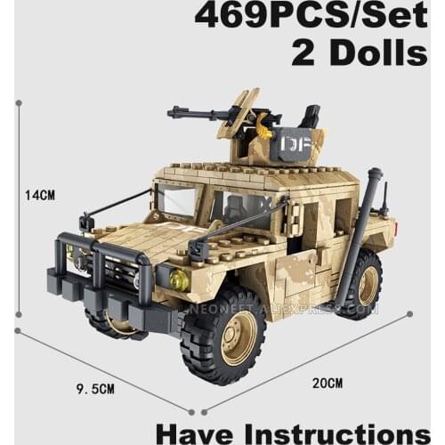 Military Soldiers Call Of Duty Humvee Machine Gun Action Figure Army Fit WW2 Mega MiniFigures