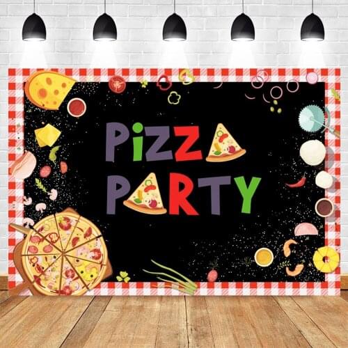 Yeele Pizza Party Backdrop Food Newborn Baby Birthday Party Photography Vinyl Photographic Photo Background Props Photophone