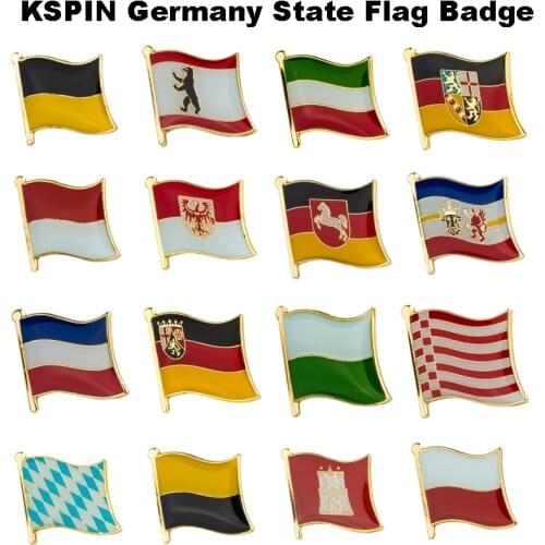 Badge Button on Germany Flag Badge Badges for Clothes Metal Brooch Plating Brooches for Jewelry XY0167-3