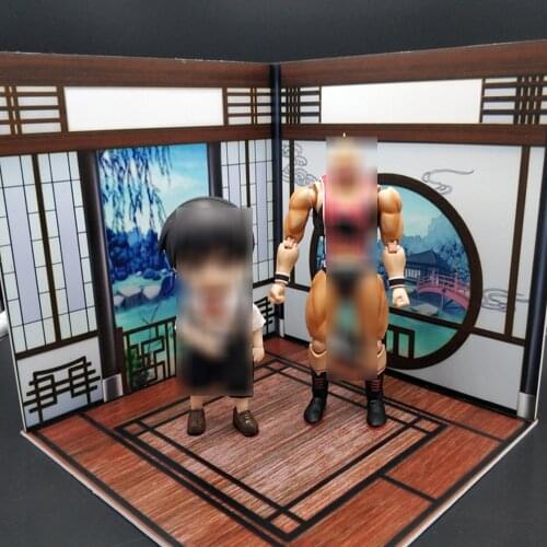 1/12 Soldier Gsc Chinese Style Doll House Patio Model Background Scene Accessoriesfit for Ob11