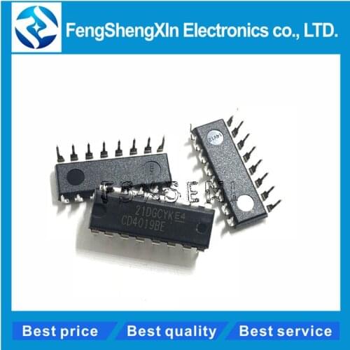 10pcs/lot NEW CD4019BE CD4019 DIP-16 logic IC CMOS Quad AND/OR Select Gate