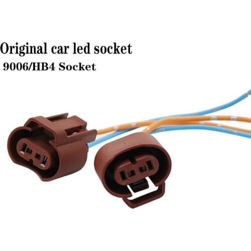 10pcs Original Car Socket 9006 HB4 car LED Female Adapter Wiring Harness Sockets Wire Connector For Headlights Fog Lights