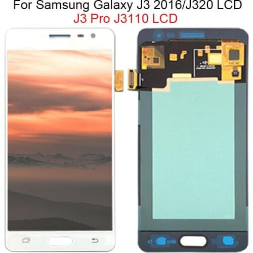 100% Tested Adjust Brightness J3110 LCD Display Touch Screen For Samsung Galaxy J3P J3110 J3 pro J3119 With Free Tools