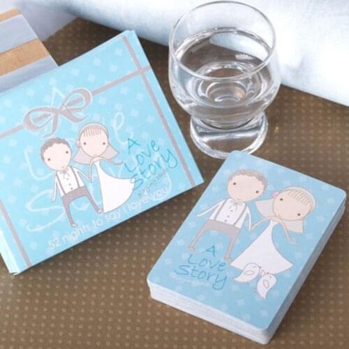 12sets/lot Wedding favors Wedding Party Gift of A Love Story Playing Cards Poker game Bachelorette Party Favor Free shipping