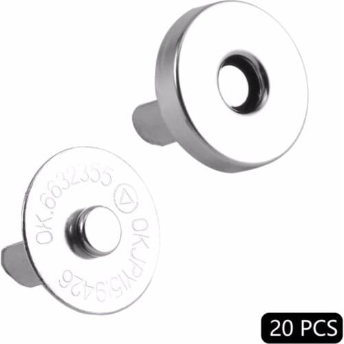 20pcs Bag Purse Clasps Magnetic Buttons Snaps Fasteners Handbag Craft Sewing Leather Coat Buttons Bag Parts Accessories