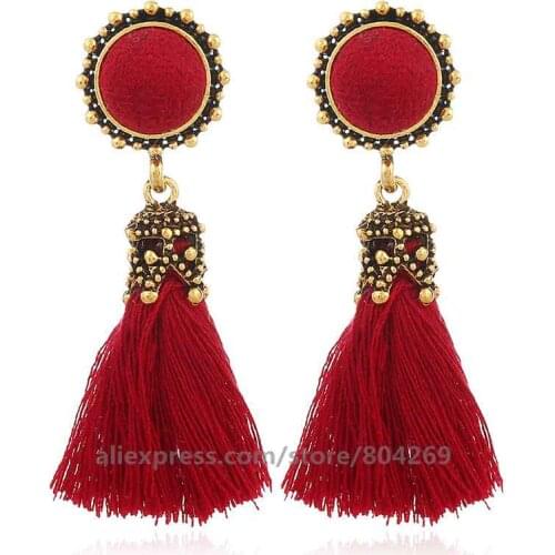 200 pair/lot Hot Spring Summer Fashion Tassel Earrings Vintage Long Dangle Jewelry eh17120601