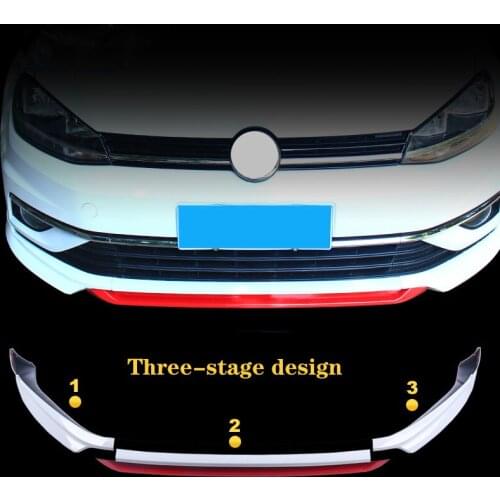 2018 Car Protector Front Bumper Lip 7 for Volkswagen Golf 3 Piece Car Front Lip