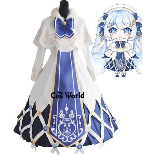 Vocaloid 2021 Snow Miku Dress Uniform Outfit Anime Customize Cosplay Costumes