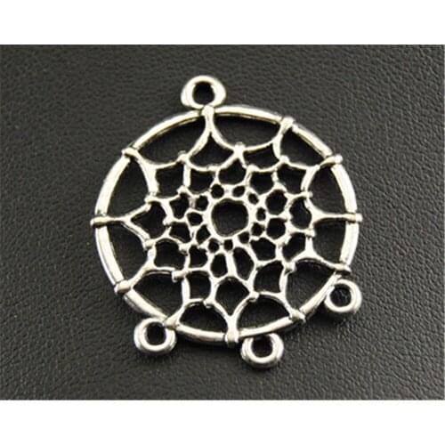 3pcs Silver Color Dream Catcher Charm jewelry findings components charms 31mm A1323