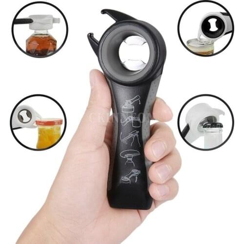 500Pcs/Lot 5 In 1 Multi Function Universal Kitchen Tool Can Jar Wine Beer Bottle Opener