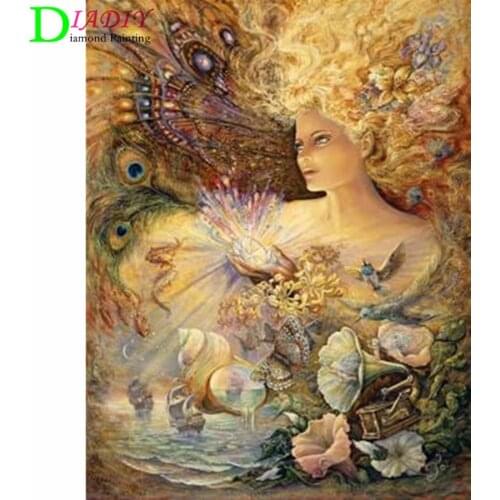5D DIY Diamond Painting Abstract Character Fairy Kit Full Diamond Embroidery Mosaic Art Picture Rhinestone Home Decor Gift