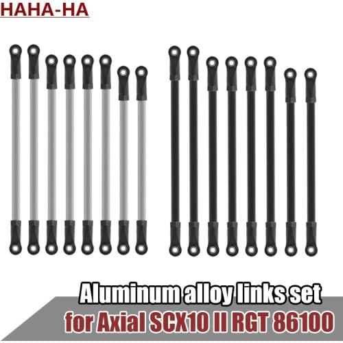 8Pcs/set Metal 313mm Wheelbase Chassis Suspension Links Set with Rod Ends for 1/10 RC Crawler Axial SCX10 II RGT 86100