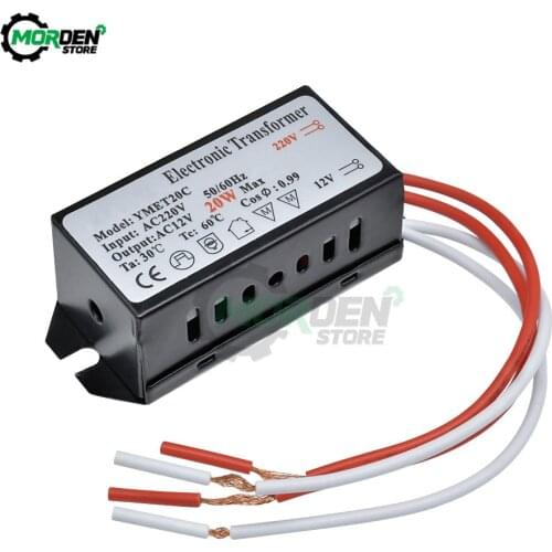 AC220V To AC12V LED driver 20W Electronic Transformer Power Supply For AC 12V MR16 G4 LED Light Bead Lamp Bulb Dropship