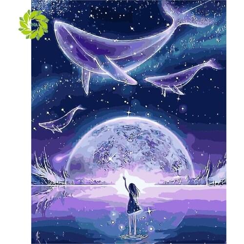 SNADIY Diamond Embroidery Cartoon DIY Gift Children 5D Round Diamond Painting Mosaic Pattern Shining Rhinestones Home Decoration