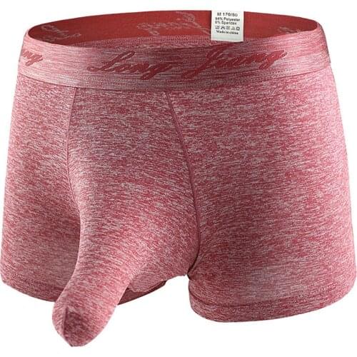 Brand U Convex Pouch Boxer Sexy Men Underwear Male Panties Underpants Shorts Long Penis Shealth For Gay Sex Panties