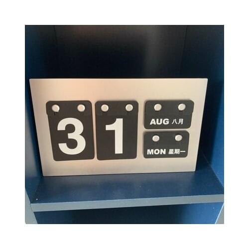 Black And White Simplicity DIY Perpetual Calendar Ins Modern Display Month Week Date Home Desktop Decoration Friends Gift