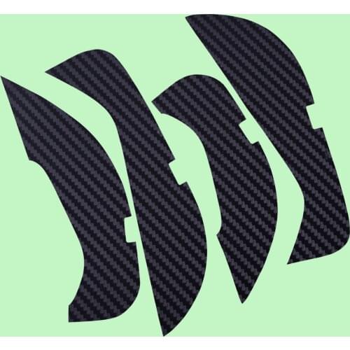 CITALL 4pcs/set Front & Rear Carbon Fier Door Pad Anti-Kick Protection Mat Stickers Fit for Mercedes Benz E Class W213 2016-2018