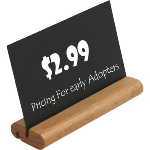 Blackboard Wooden Mini Table Sign Memo Message Chalk Board Shelf Top Price Talker Stand