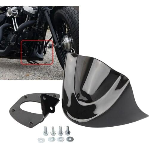 Gloss Black Motorcycle Fairing Engine Bottom Lower Front Mudguard Air Dam Spoiler Fender Cover For Harley Dyna 2006-2017 2014