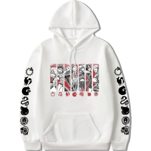 Kawaii Anime Manga The Seven Deadly Sins Meliodas Hoodies Sweatshirt Men Women Harajuku Casual Streetwear Pullover Winter Hoodie
