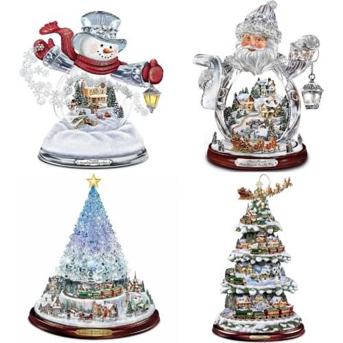 Christmas Tree Stickers Glitter Gold Snowflake Winter Home Window Paste Santa Claus Wall Stickers Decoration New Year 2021