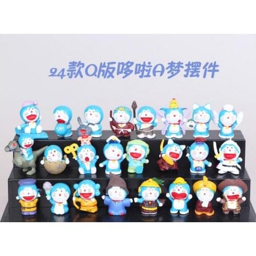 2018 NEW hot 3CM Doraemon Toys 24 Pcs/Set Best action figure toys Cool Christmas gift doll