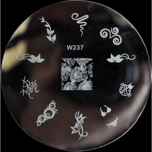 The new 2020 sexy fashion nail stamping image template tool print edition Insect Cobweb W237