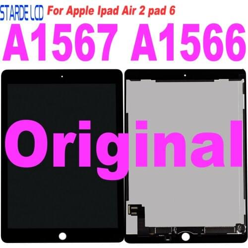 New 9.7" For Apple Ipad Air 2 ipad 6 A1567 A1566 Full Lcd Display With Touch Screen Digitizer Panel Assembly Complete Replace