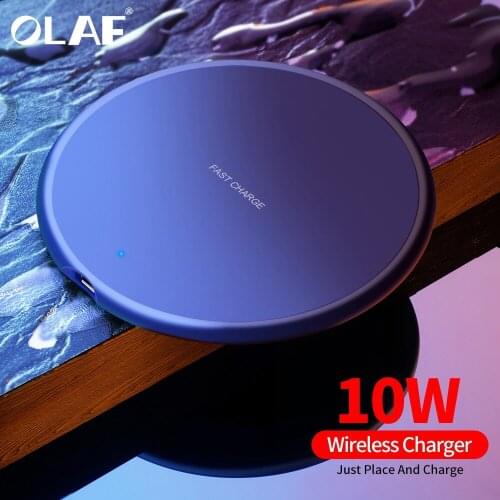 Olaf 10W Fast Wireless Charger For Samsung Galaxy S9/S9+ S10 S8 Note 8 USB Qi Charging Pad for iPhone 11 Pro XS Max XR X 8 Plus