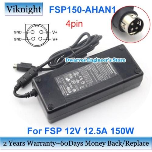 Genuine FSP FSP150-AHAN1 AC Adapter 12V 12.5A 150W Power Supply for For OCTANE LATERAL X Charger 4pin