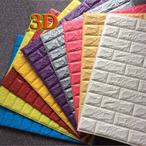 PE Foam 3D Wall Decals Safety Home Decor Wall Paper DIY Wall Decor Brick Living Room Childrens bedroom Decorative Sticker