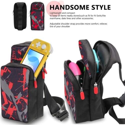Durable Shoulder Bag Portable Storage Travel Carrying Cases Bag for Nintendo Switch/Switch Game Console Accessories