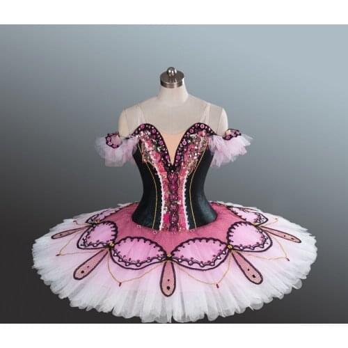 Professional Ballet Tutus ballet girls Pancake Swan Dress Classical Performance Ballerina Costume ballet dress pink black