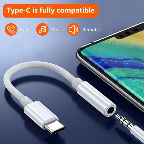 Usb Type C To 3.5mm Jack TypeC Audio Splitter Headphone Cable Earphone Aux 3.5 Adapter Charger Usb-C For Xiaomi Mi6 For Huawei