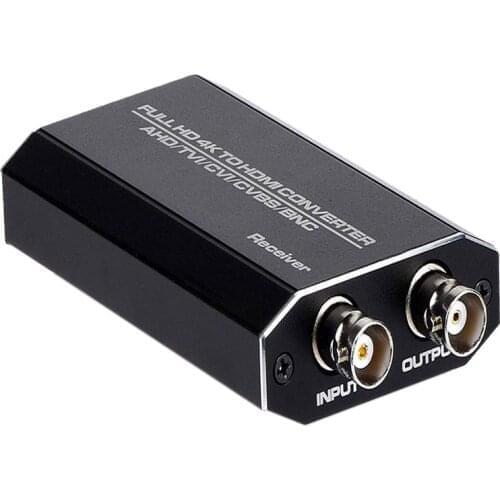 TVI/CVI/AHD to HDMI Converter, Full HD 4K 720P/ 1080P/ 3MP/ 4MP/ 5MP BNC to HDMI Video Adapter for Monitor HDTV DVRs