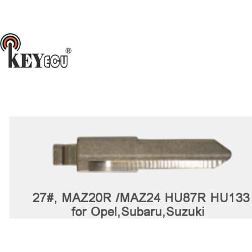 KEYECU 25x KEYDIY Universal Remotes Flip Key Blade 27#, MAZ20R /MAZ24 HU87R HU133 for Opel, for Subaru, for Suzuki